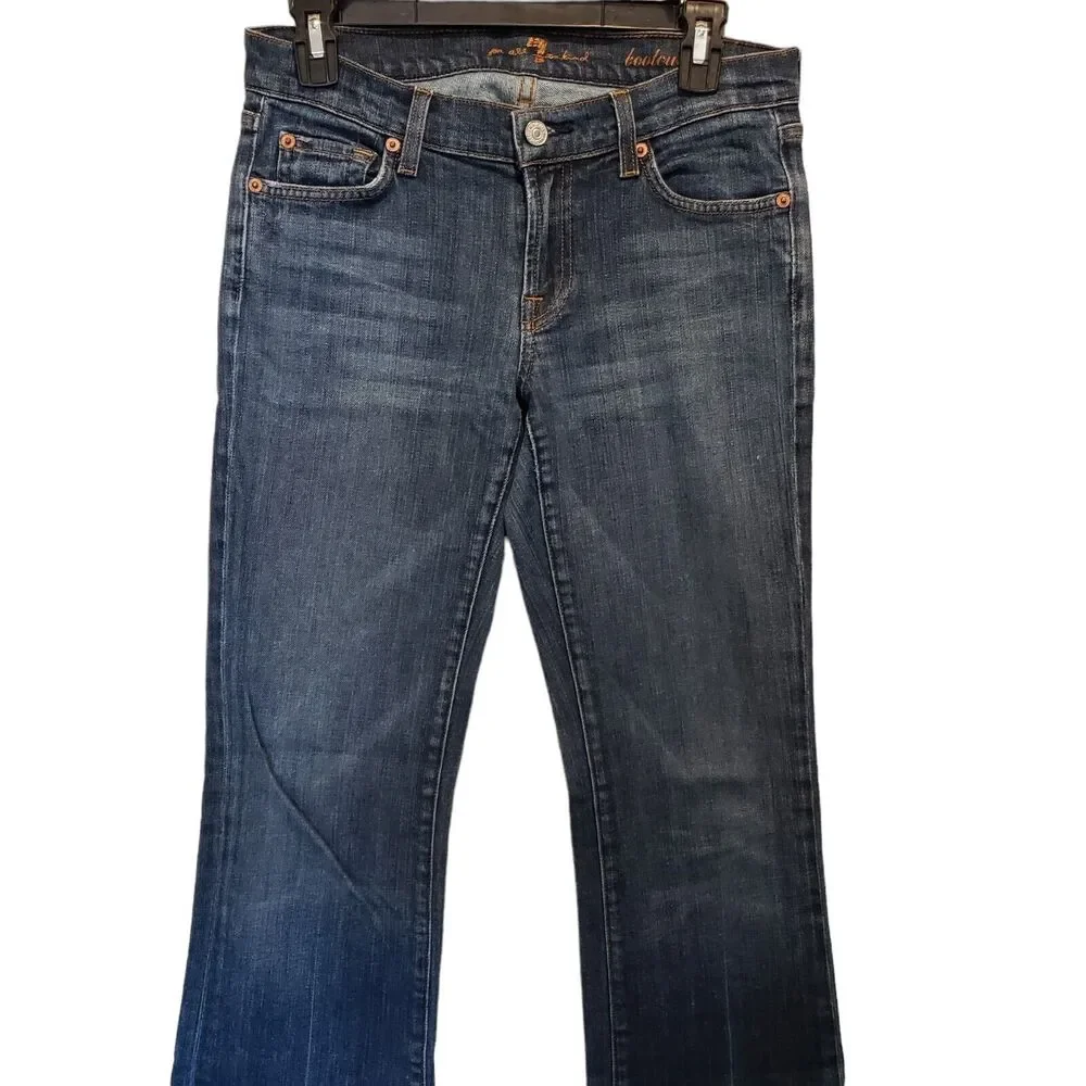 7 For All Mankind Jeans Mens 28 Bootcut Distressed Blue